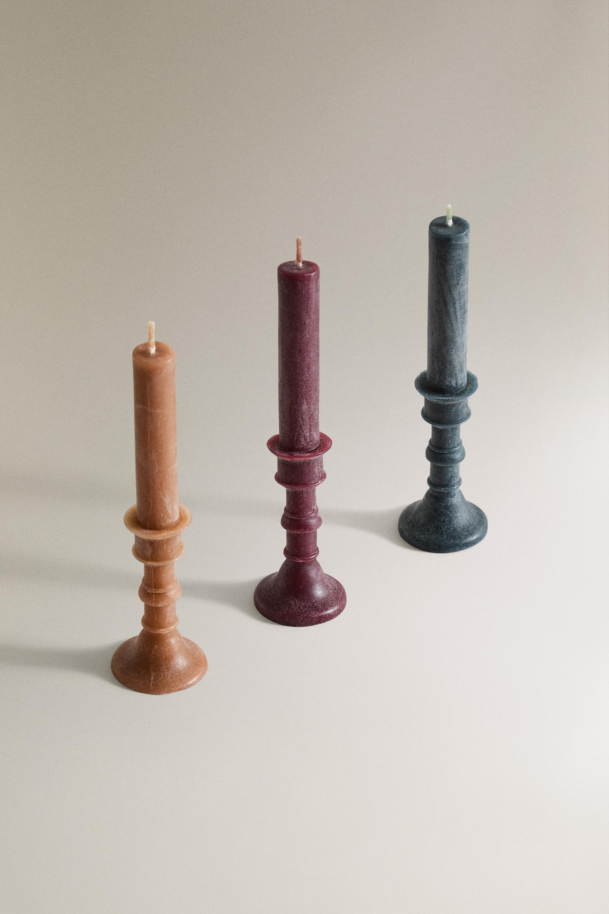 SET OF SCENTED CANDLESTICK CANDLES (SET OF 3)